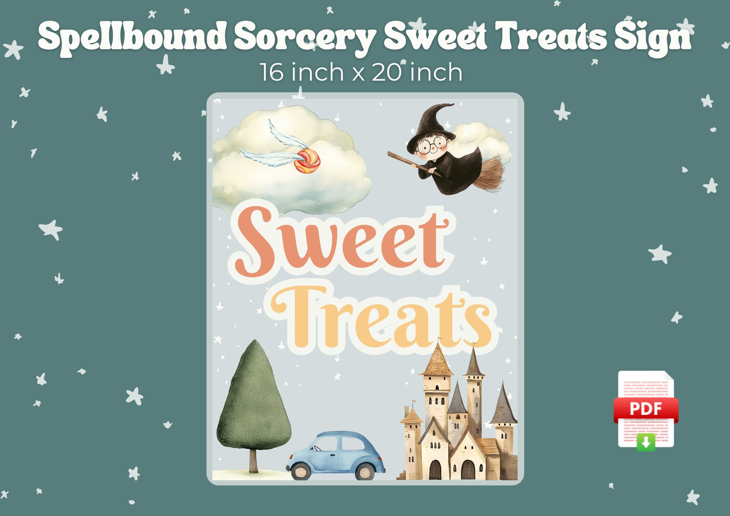 Spellbound Sorcery - Sweet Treats Sign - Digital Download