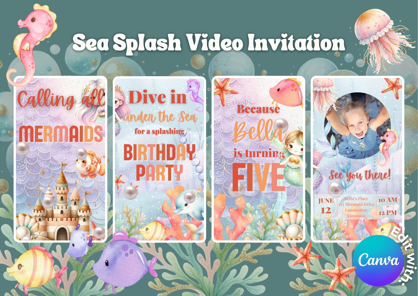 Sea Splash Video Invitation - Download