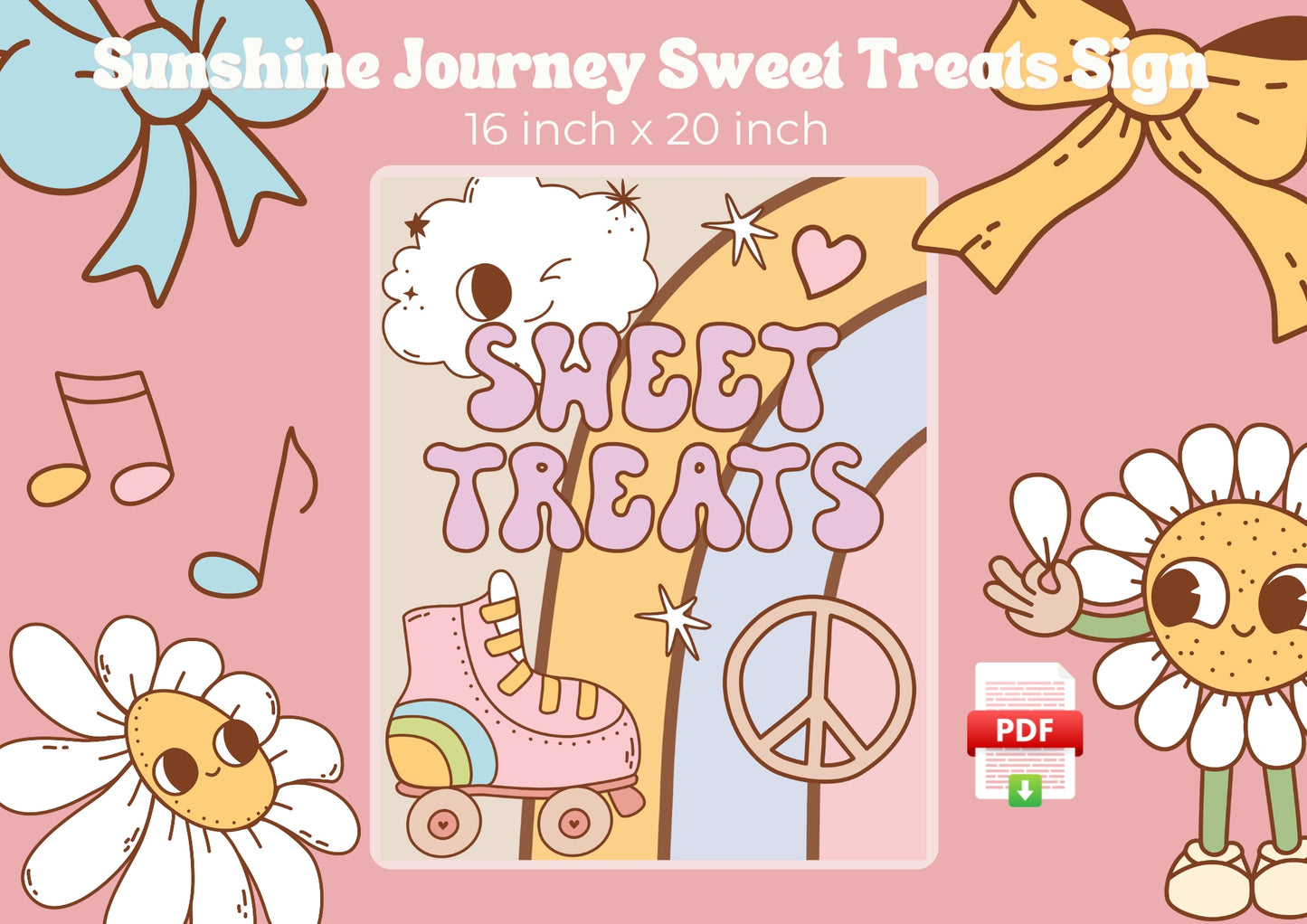 Sunshine Journey - Sweet Treats Sign - Digital Download