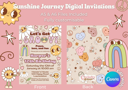 Sunshine Journey Invitation - Digital Download