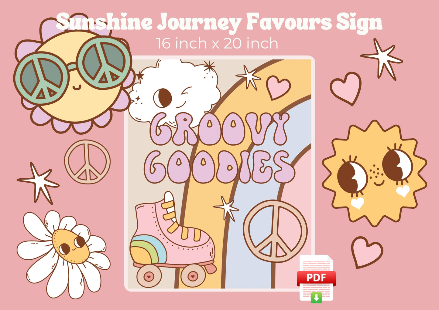 Sunshine Journey - Favours Sign - Digital Download