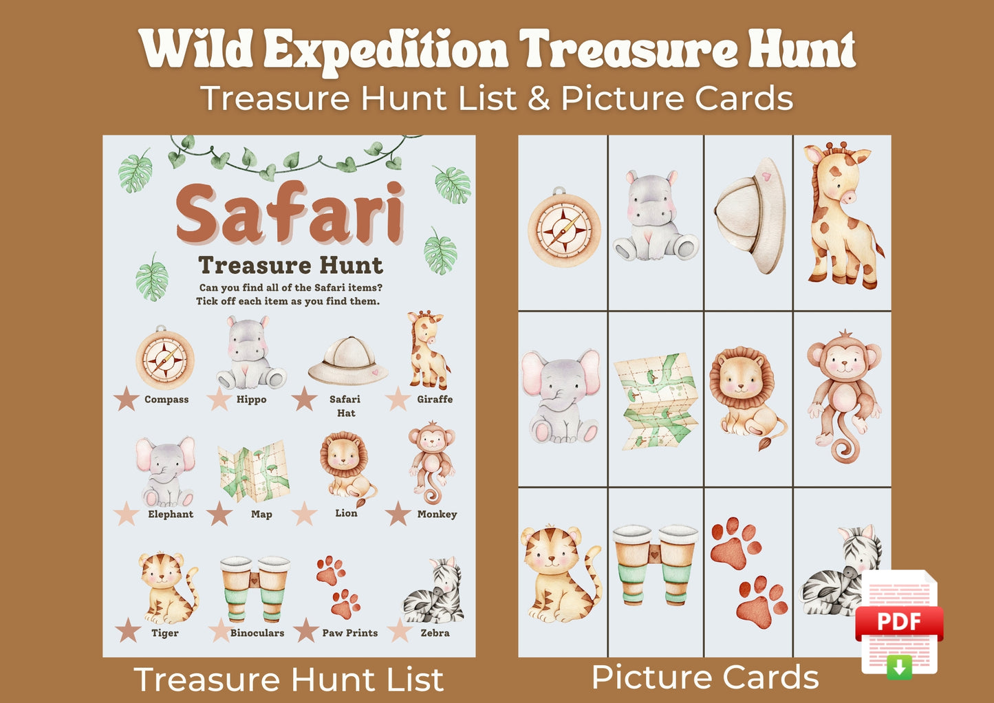 Wild Expedition Treasure Hunt - Digital Download