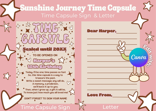 Sunshine Journey Editable Time Capsule - Digital Download