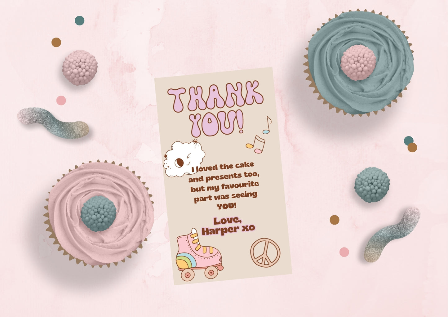 Sunshine Journey Editable Thank you Card - Digital Download