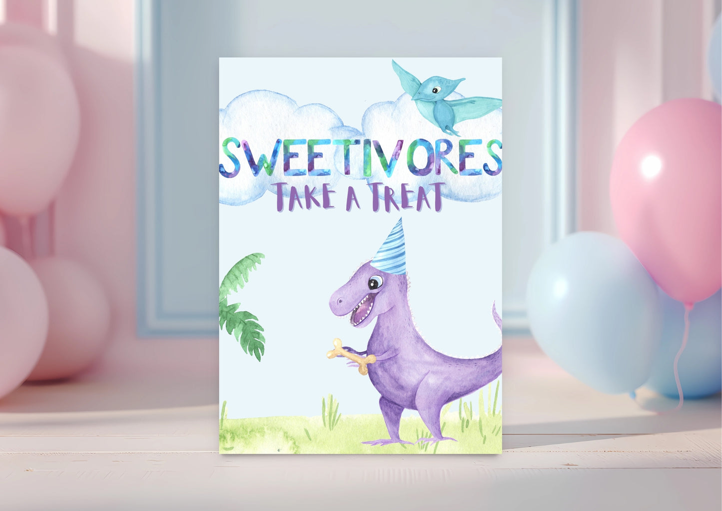 Dino Roar - Sweet Treats Sign - Digital Download