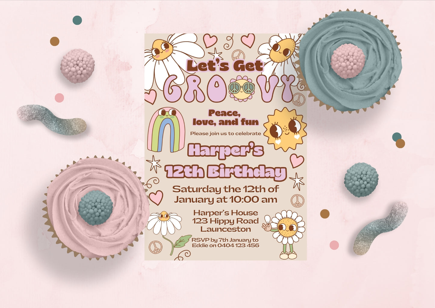 Sunshine Journey Invitation - Personalised and Printed - Pack of ten