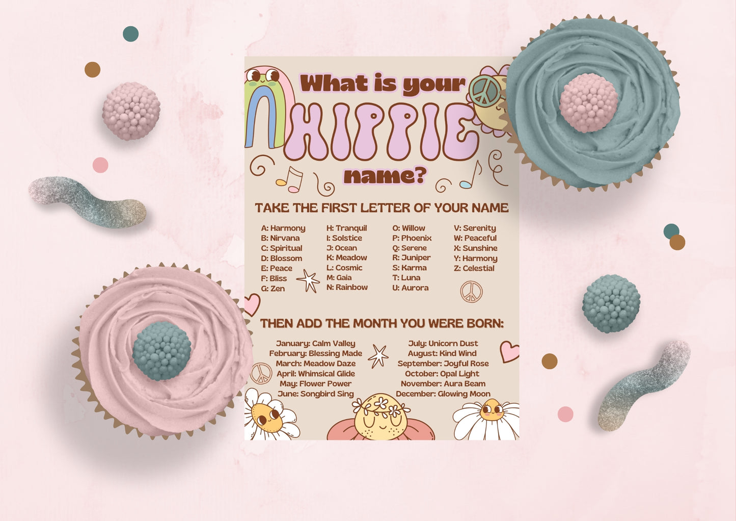 Sunshine Journey - What is your Hippy Name? - Digital Download