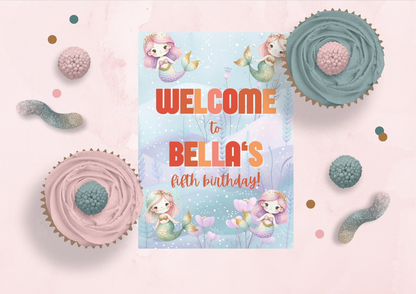 Sea Splash Editable Welcome Sign - Digital Download