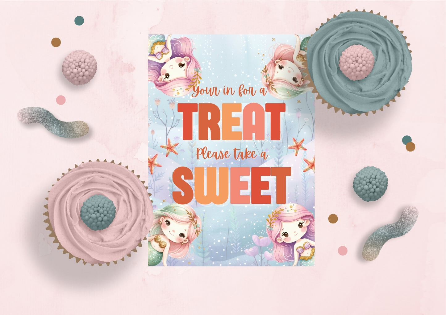 Sea Splash - Sweet Treats Sign - Digital Download