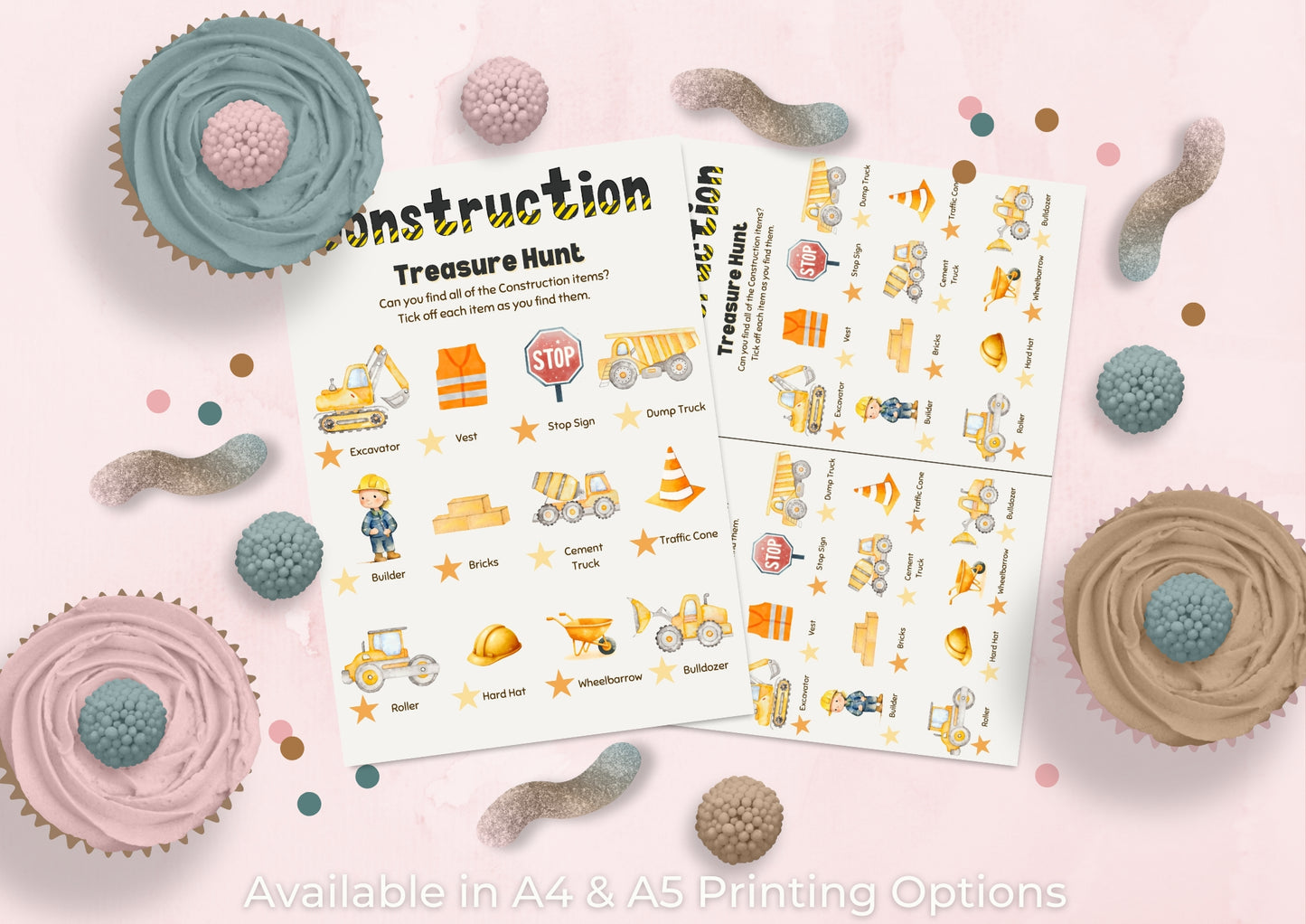 Construction Zone Treasure Hunt - Digital Download