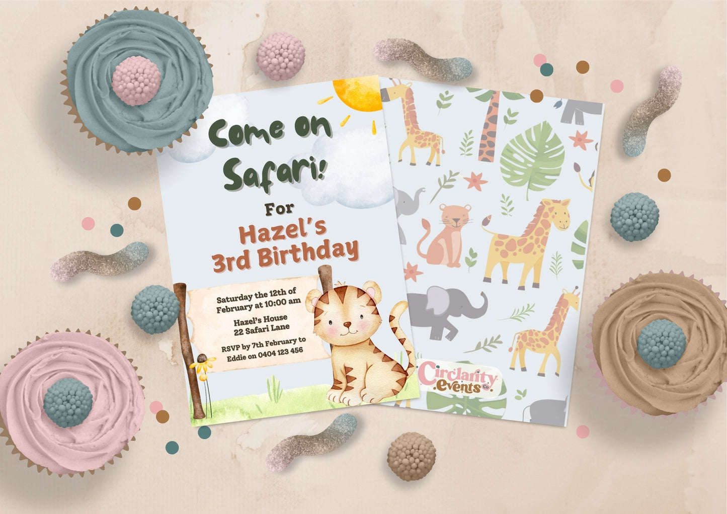 Wild Expedition Invitation - Personalised and Printed - Pack of ten