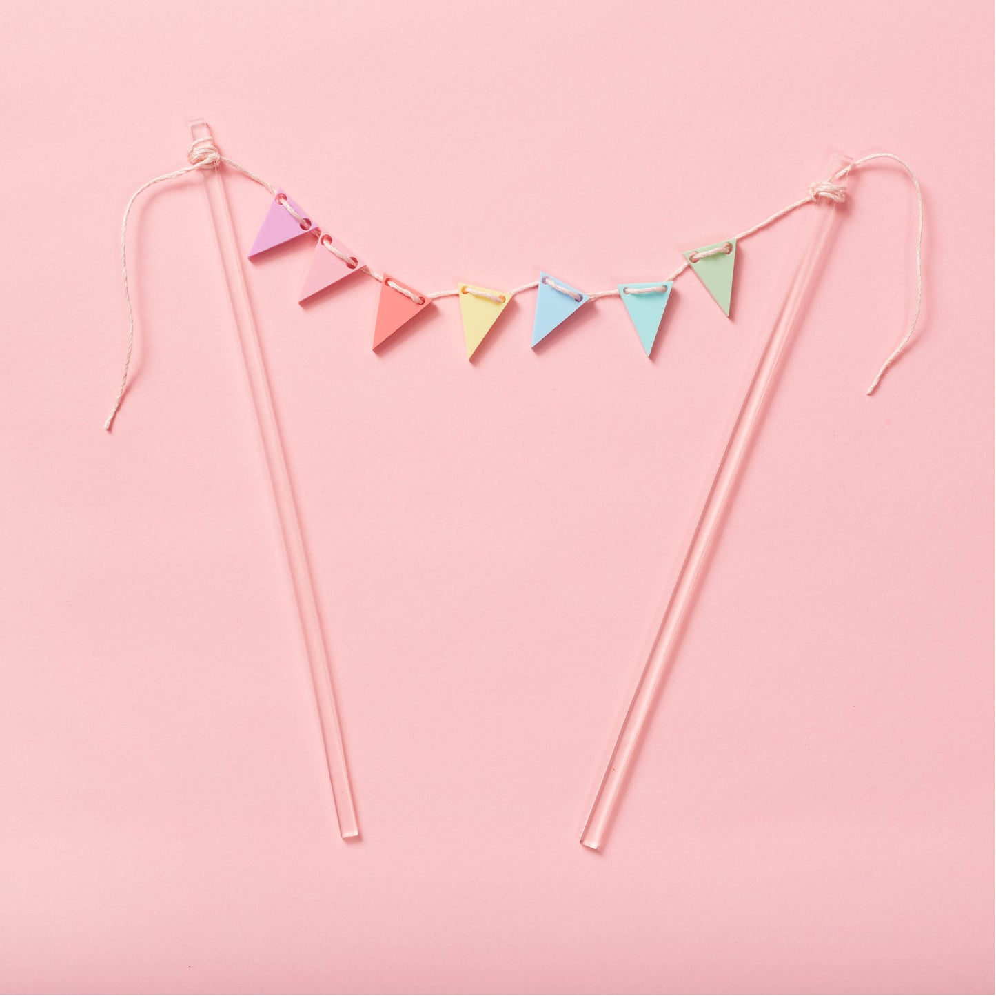 Rainbow Bunting Cake Topper