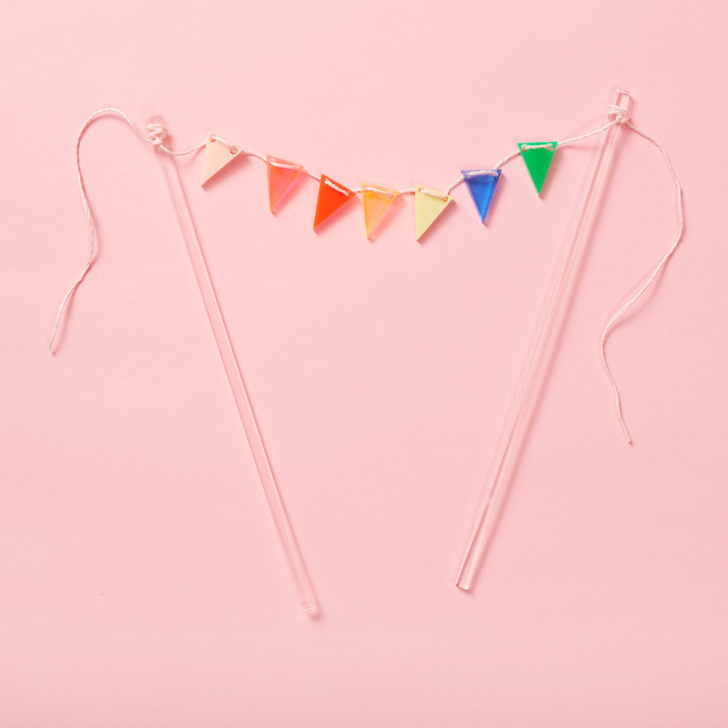 Rainbow Bunting Cake Topper