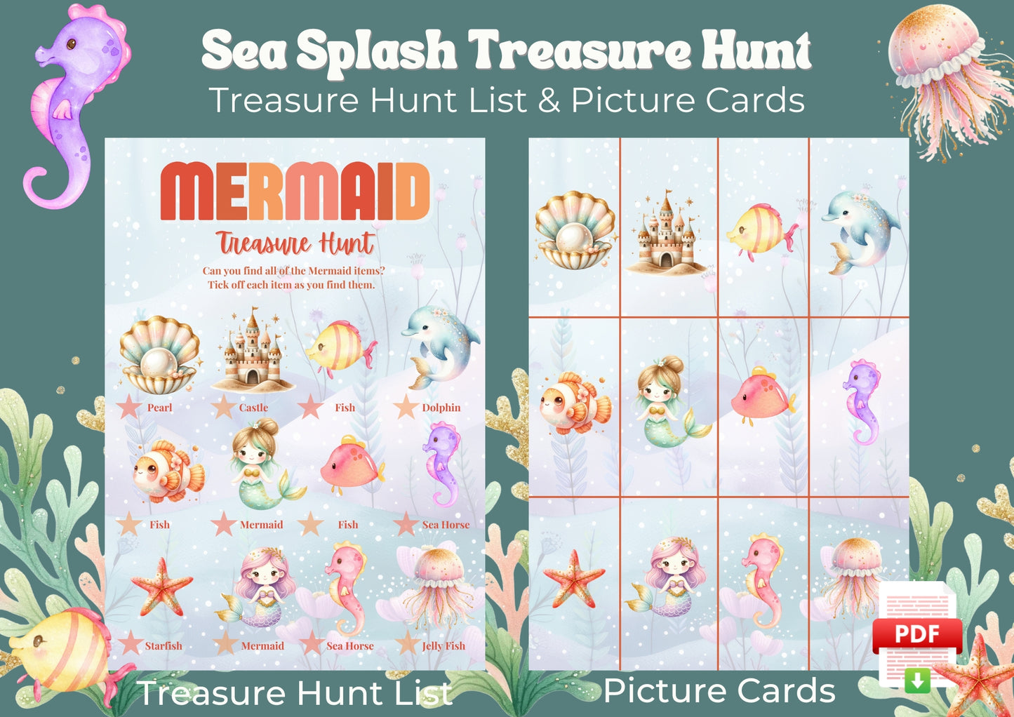 Sea Splash Treasure Hunt - Digital Download