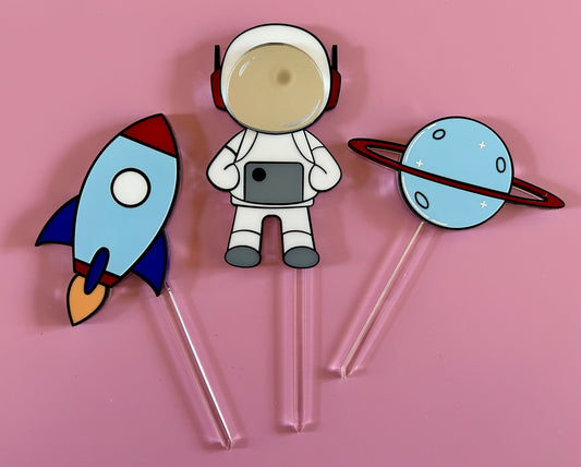 Space Adventure Cake Topper Set