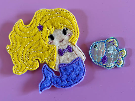 Sunny - Mermaid Feltie with Accessory