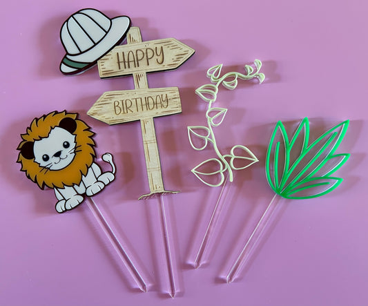 Wild Expedition Cake Topper Set