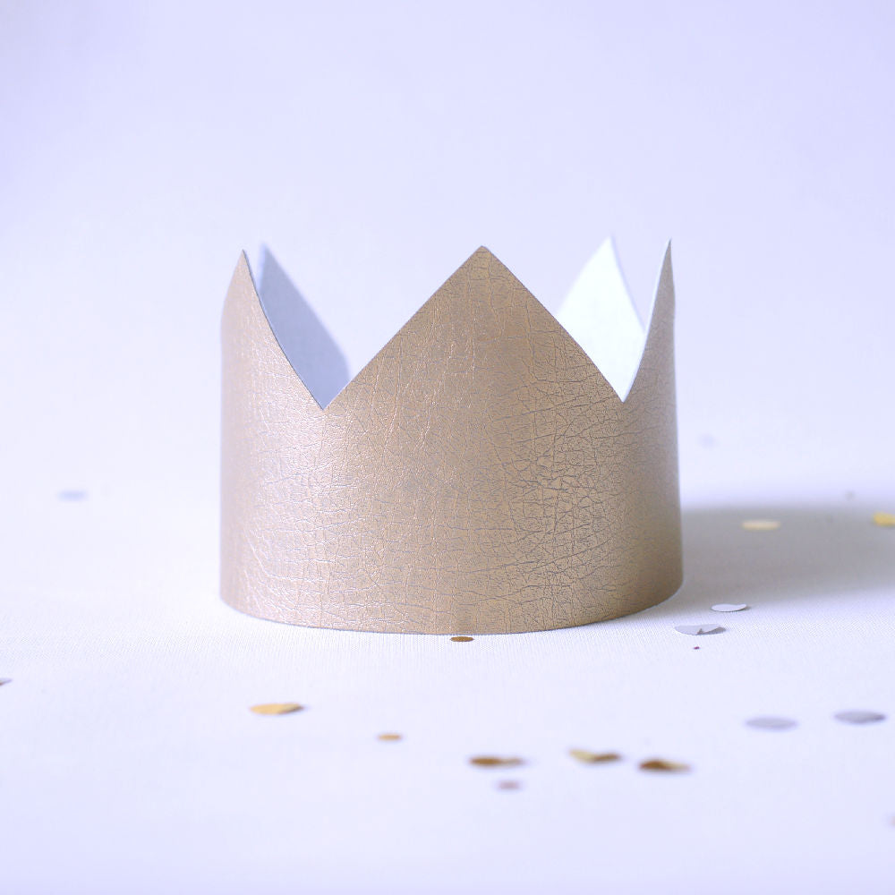 Classic Birthday Crown - FABRIC - Faux Leather